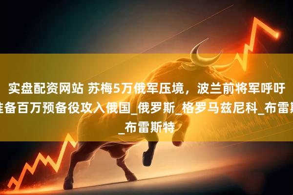 实盘配资网站 苏梅5万俄军压境，波兰前将军呼吁，准备百万预备役攻入俄国_俄罗斯_格罗马兹尼科_布雷斯特